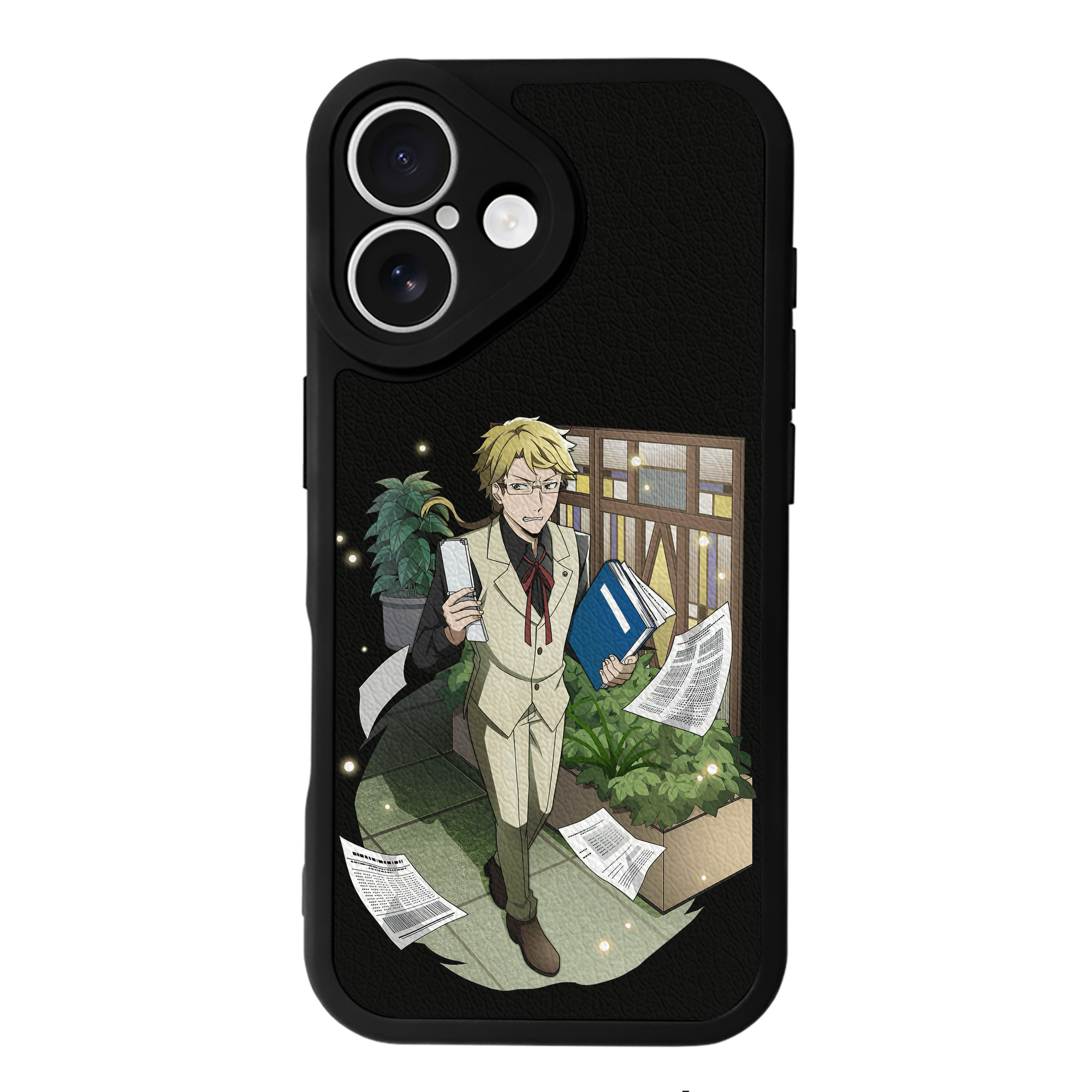 （画像用） 文豪ストレイドッグス Bungo Stray Dogs 【iPhone 16シリーズ対応】シリコンスマホケース（レザー調） 材質：シリコン